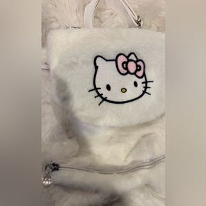 Hello Kitty Plush White Backpack